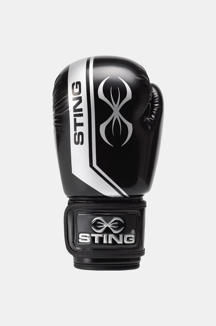 STING Black & Silver Armalite Boxing Gloves 3 STING Black & Silver Armalite Boxing Gloves