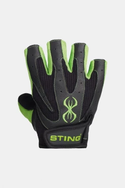 STING Weight Training Black & Green Atomic Training Gloves