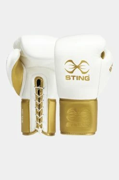 STING White & Gold Evolution Pro Competition Gloves