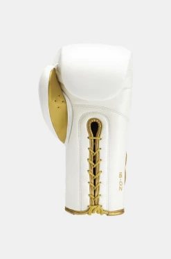 STING White & Gold Viper X Boxing Sparring Gloves (Lace)