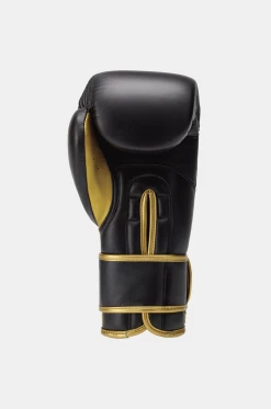 STING Black & Gold Viper X Boxing Sparring Gloves (Velcro)