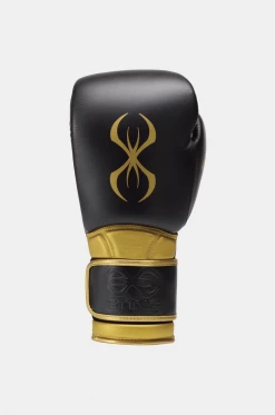 STING Black & Gold Viper X Boxing Sparring Gloves (Velcro)